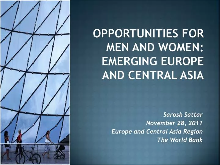 opportunities for men and women emerging europe and central asia