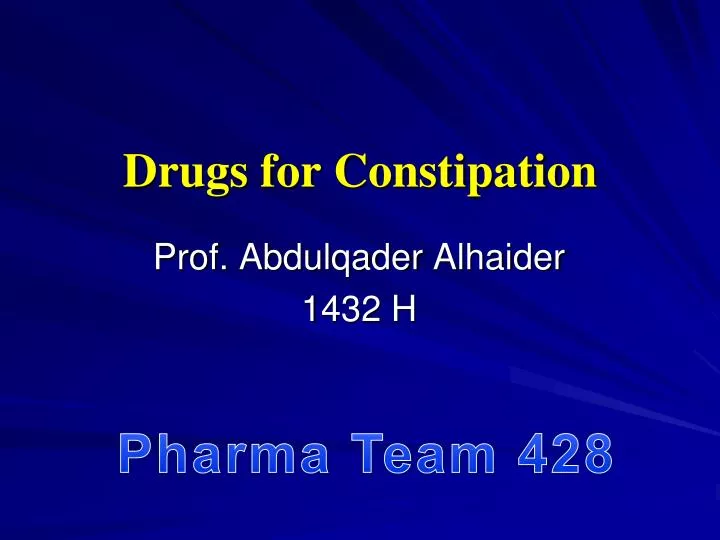 drugs for constipation