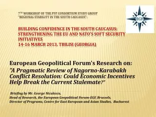 European Geopolitical Forum's Research on: