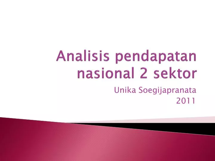 analisis pendapatan nasional 2 sektor