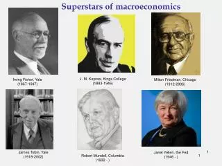 Superstars of macroeconomics