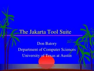 The Jakarta Tool Suite