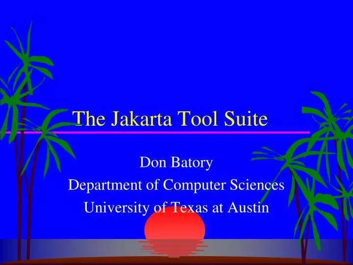 the jakarta tool suite