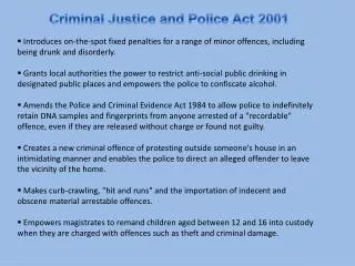 Criminal Justice and Police Act 2001