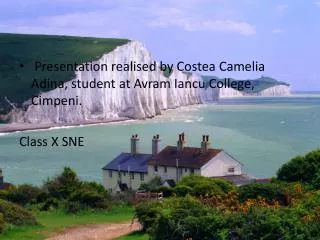 Presentation realised by Costea Camelia Adina, student at Avram Iancu College, Cimpeni .