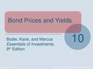 Bond Prices and Yields