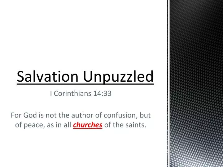 salvation u npuzzled