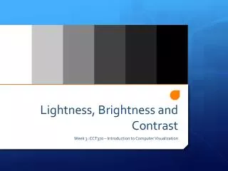 Lightness, Brightness and Contrast