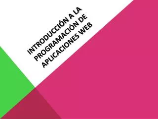 introducci n a la programaci n de aplicaciones web