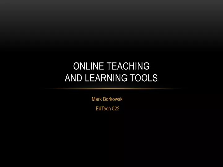 online teaching and learning tools