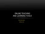 Online teaching and learning tools - slide 1