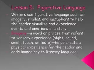 Lesson 5: Figurative Language