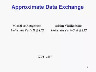 Approximate Data Exchange