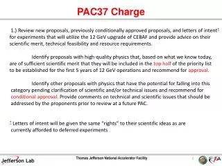 PAC37 Charge