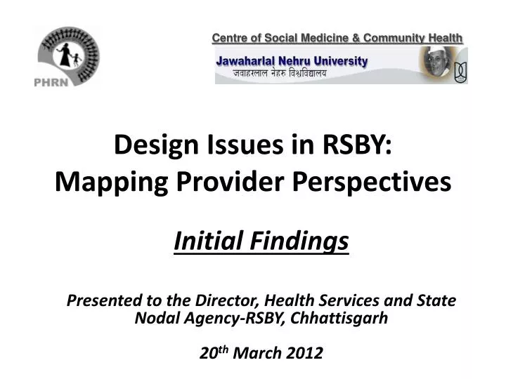 design issues in rsby mapping provider perspectives