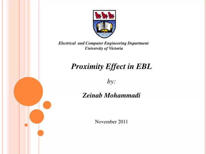 proximity effect in ebl by zeinab mohammadi november 2011