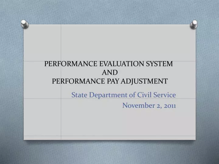 performance evaluation system and performance pay adjustment