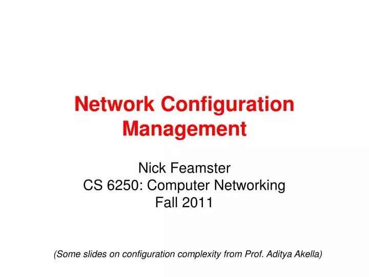 network configuration management