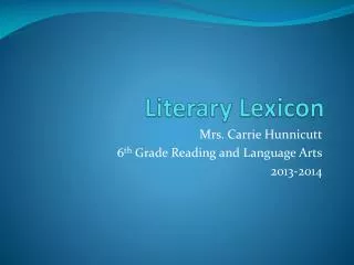 Literary Lexicon