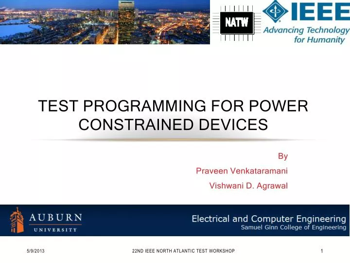 test programming for power constrained devices