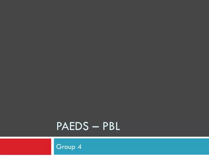 paeds pbl