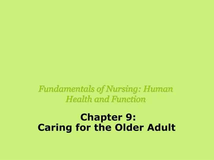 fundamentals of nursing human health and function