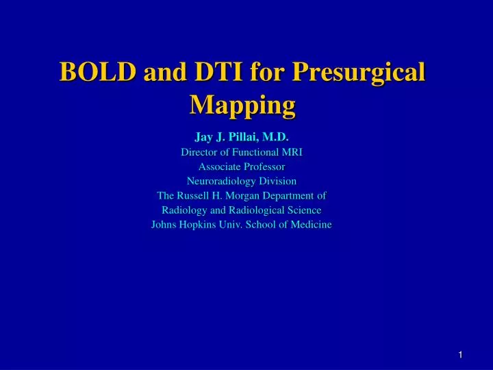 bold and dti for presurgical mapping