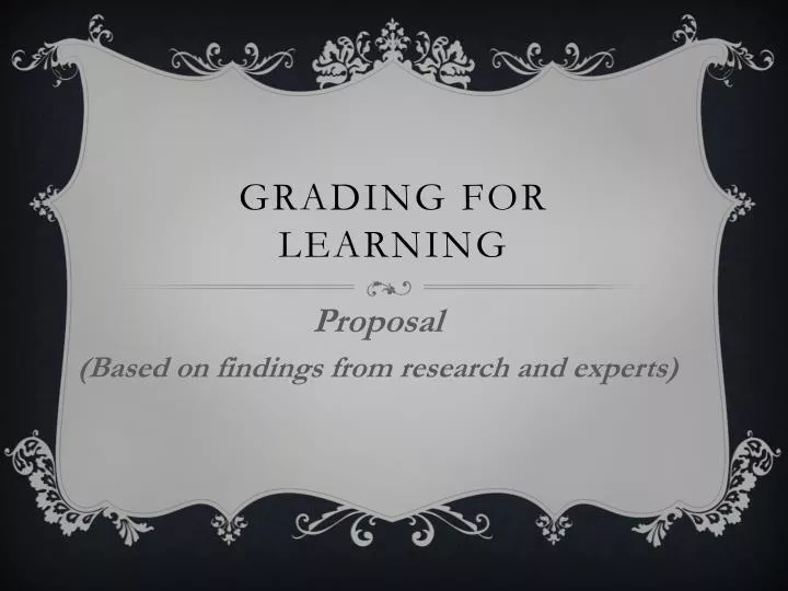 grading for learning