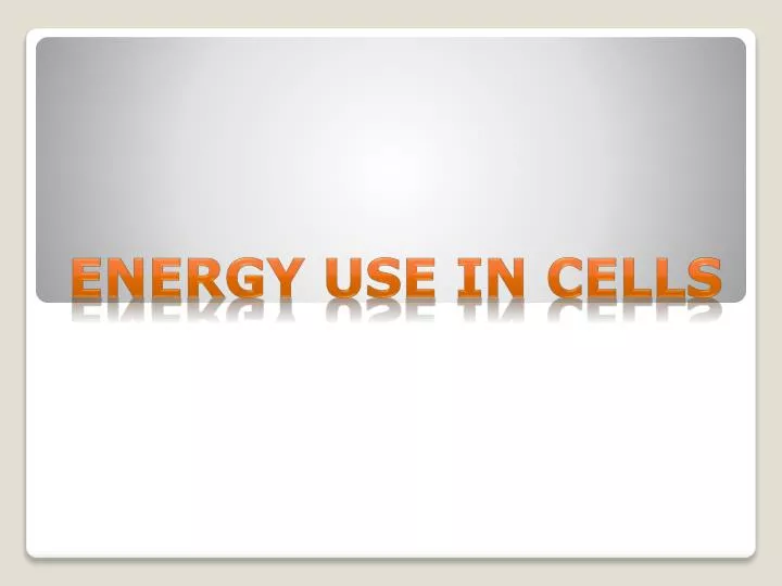 energy use in cells