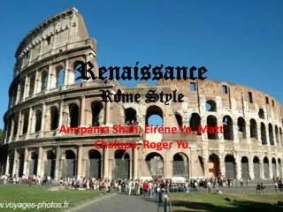 Renaissance Rome Style