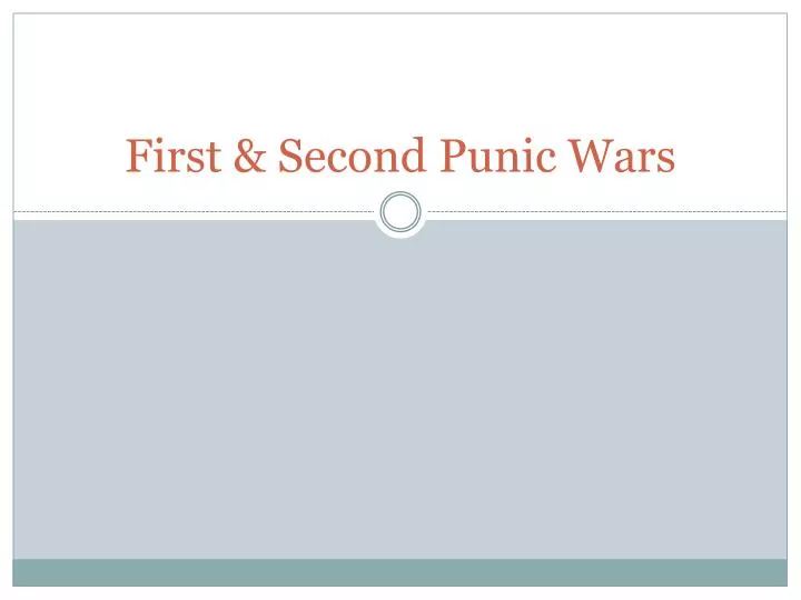 first second punic wars