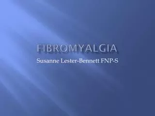 Fibromyalgia