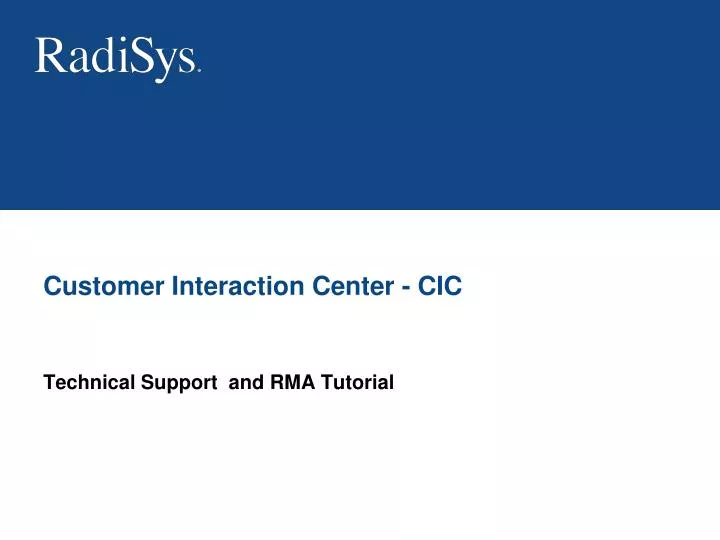 customer interaction center cic