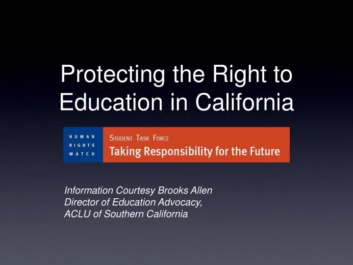 protecting the right to education in california