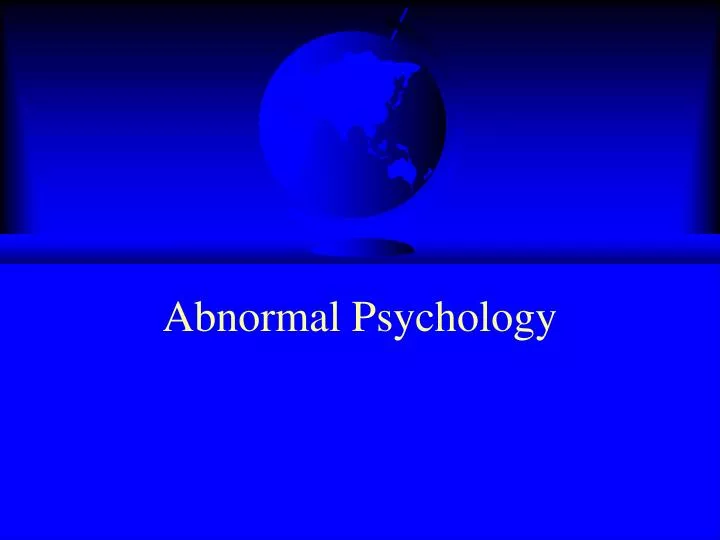 abnormal psychology