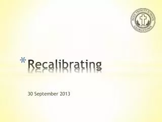 Recalibrating