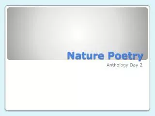 Nature Poetry