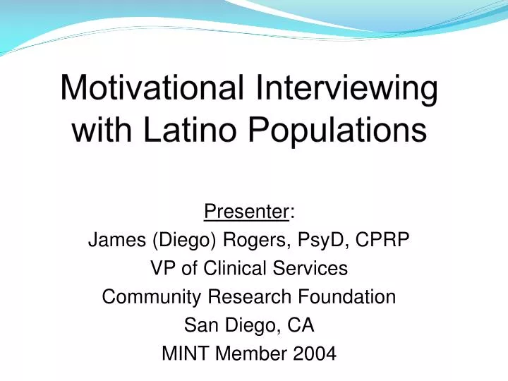 motivational interviewing with latino populations