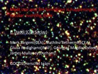 Most star and BH formation is happening in secular evolving disks