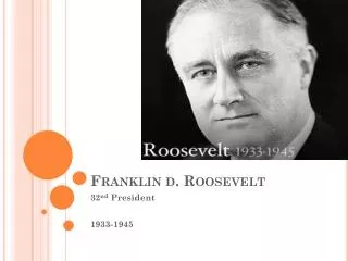 Franklin d. Roosevelt