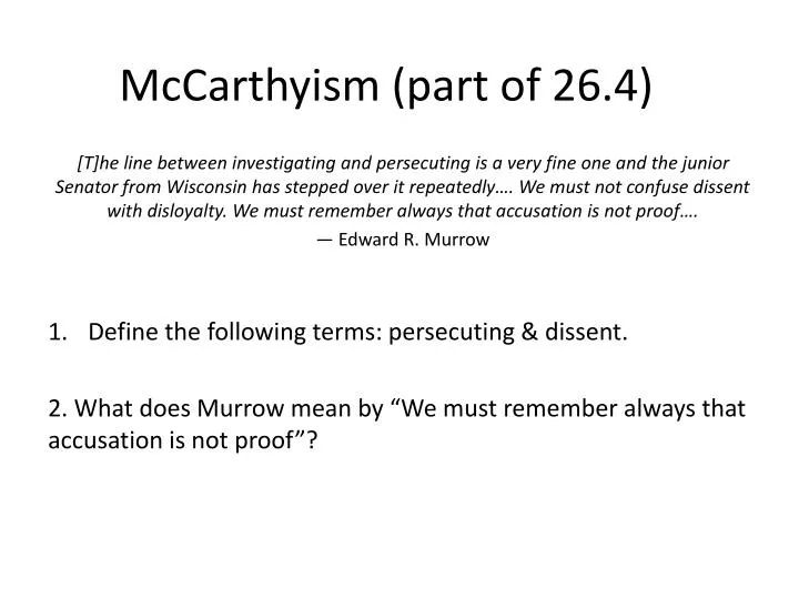 mccarthyism part of 26 4