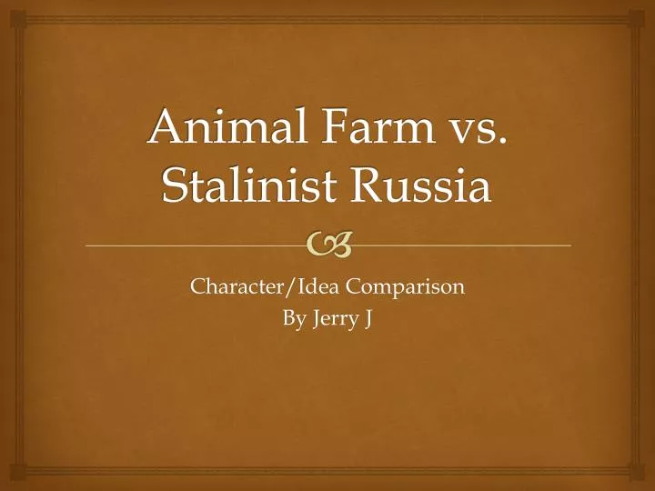 animal farm vs stalinist russia