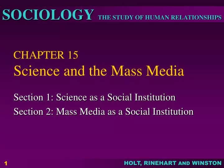 chapter 15 science and the mass media