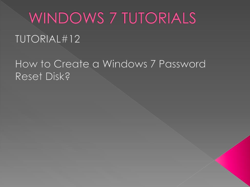 PPT - WINDOWS 7 TUTORIALS PowerPoint Presentation, free download - ID ...