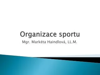 Organizace sportu