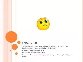annoyed