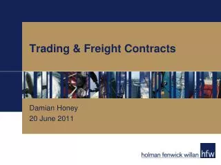 Trading &amp; Freight Contracts