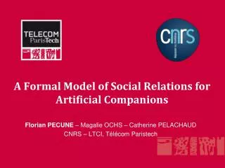 A Formal Model of Social Relations for Artificial Companions