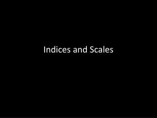 Indices and Scales