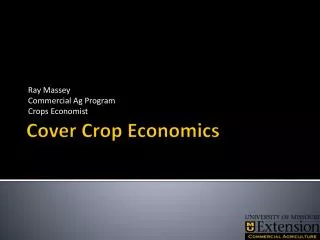 Cover Crop Economics